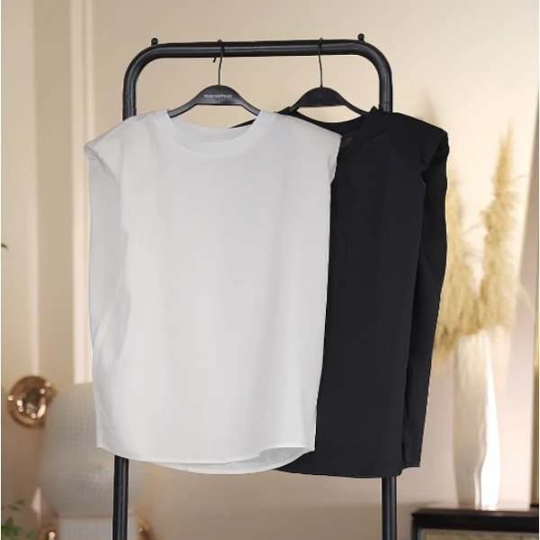 常规宽松型时尚都市休闲风背心设计感内搭纯色百搭时尚简约-810