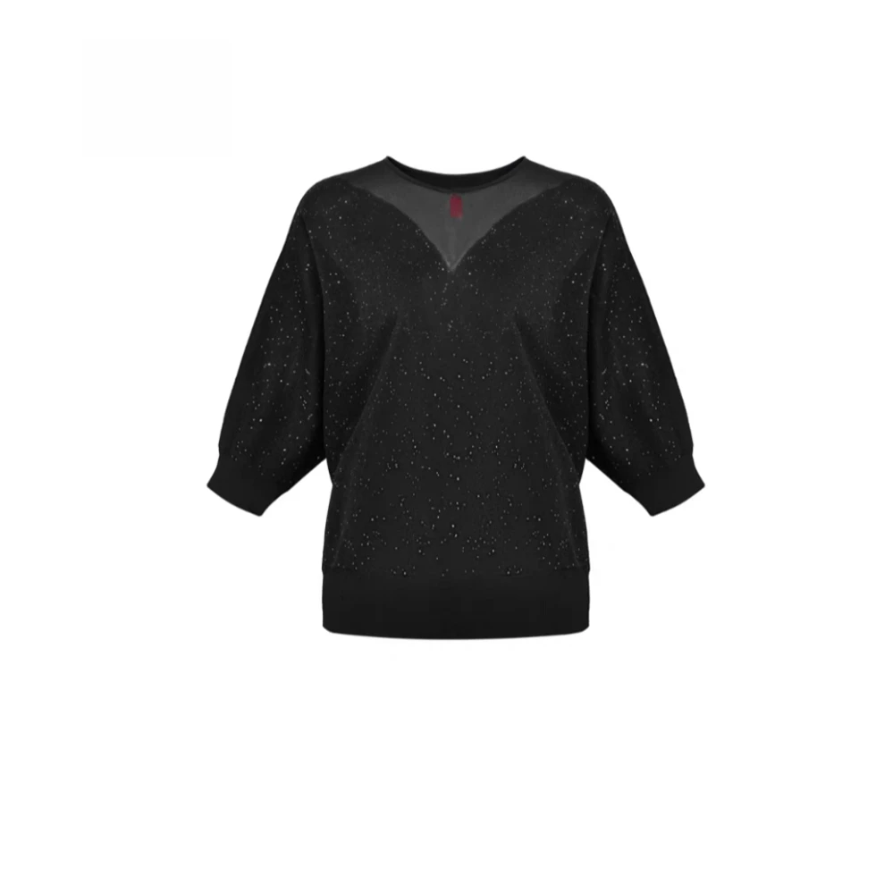 【雅】桑蚕丝满天星空套头上衣针织衫-19200