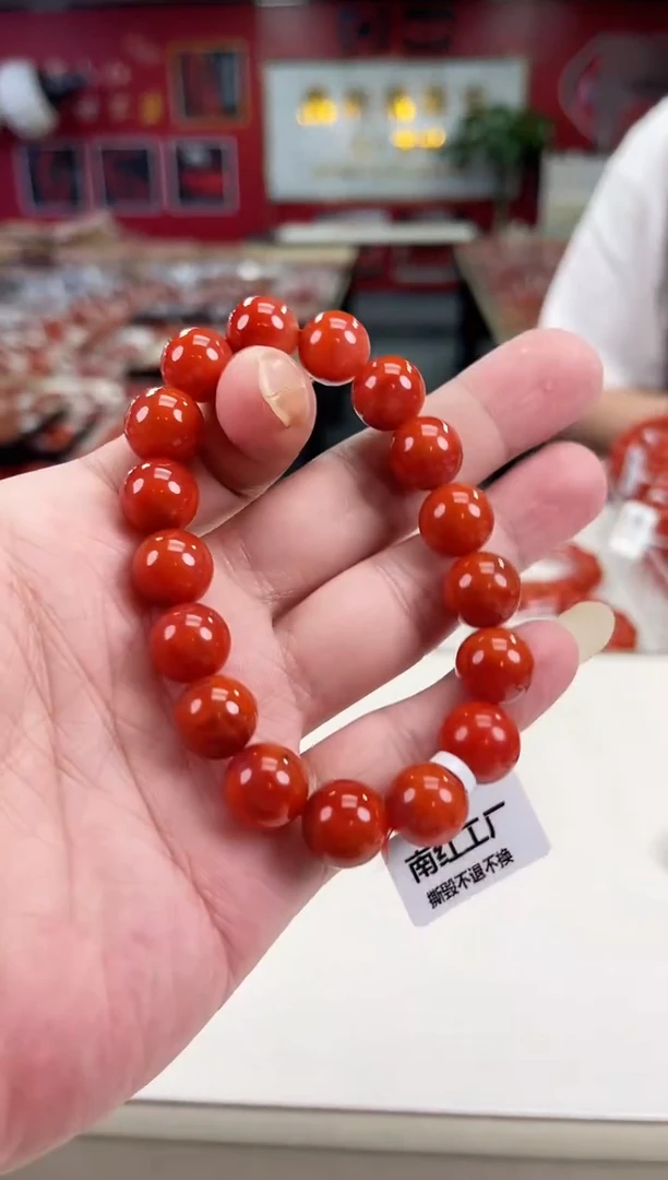 南红玛瑙瓦西手串12+未镶嵌一个/条