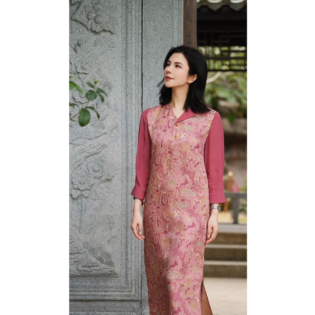 618【七景超级太太】2025年新款定制轻奢女装连衣裙SL25030