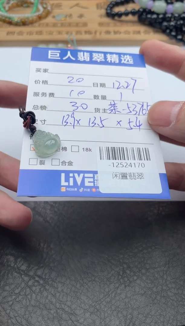 颈饰未镶嵌翡翠多人-12524170