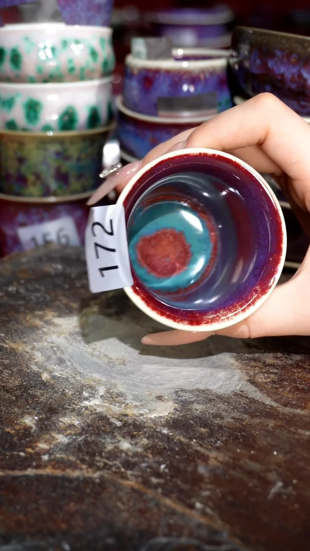 摆件精品窑变钧瓷茶器