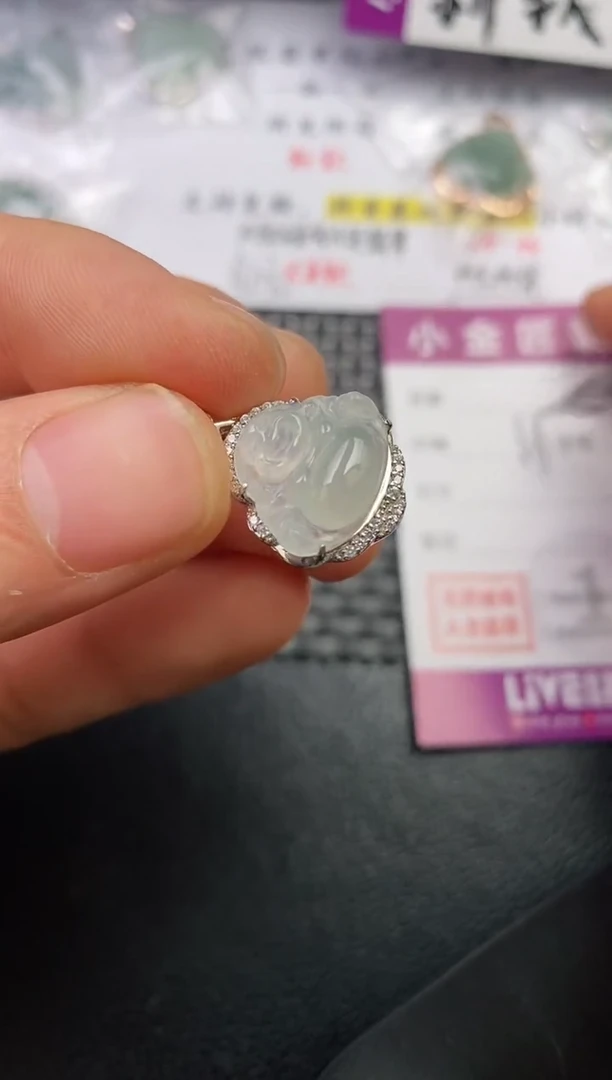 颈饰银S925镶嵌翡翠桔*挂件