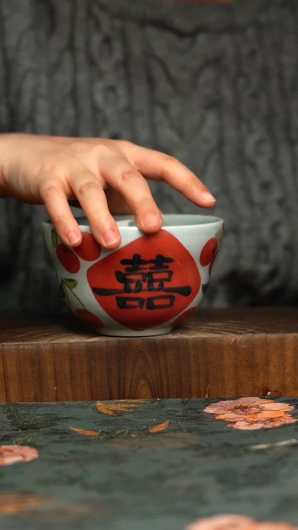 杯釉下彩手工手绘同款陶器