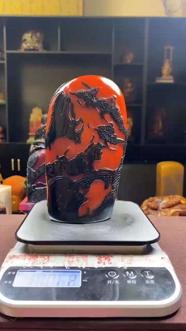 【闪购商品】寿山石印石乌鸦皮红田随型