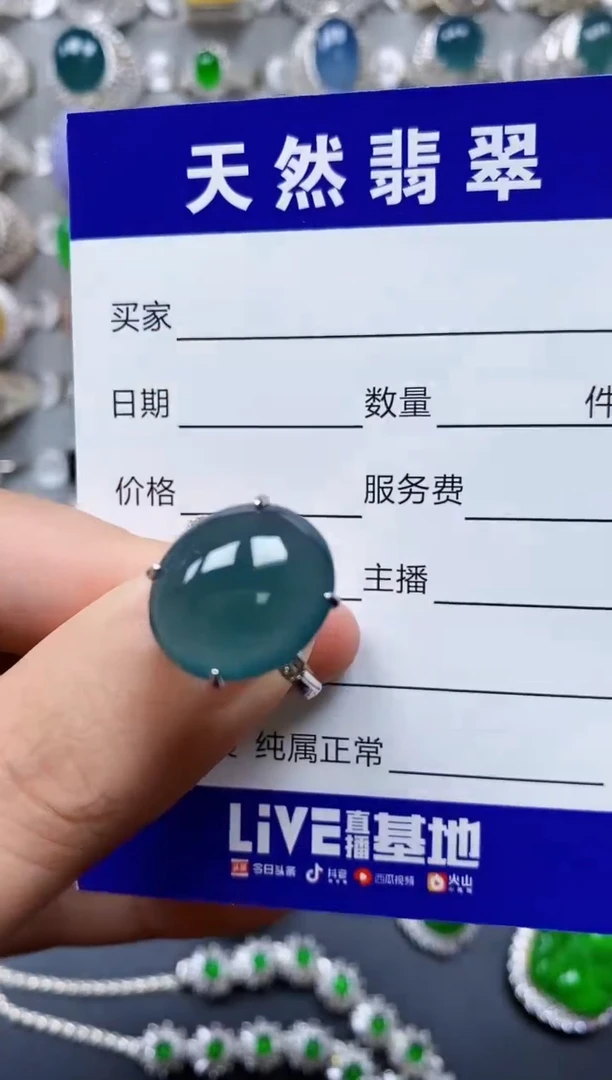 【闪购商品】翡翠戒指银S925镶嵌0533