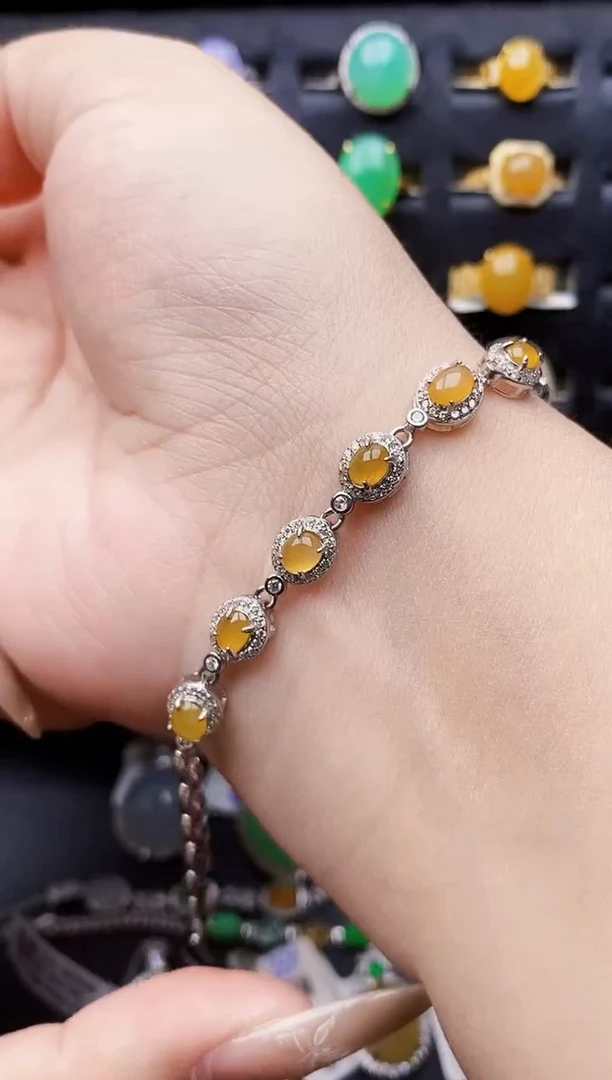 银S925镶嵌戒指翡翠0455