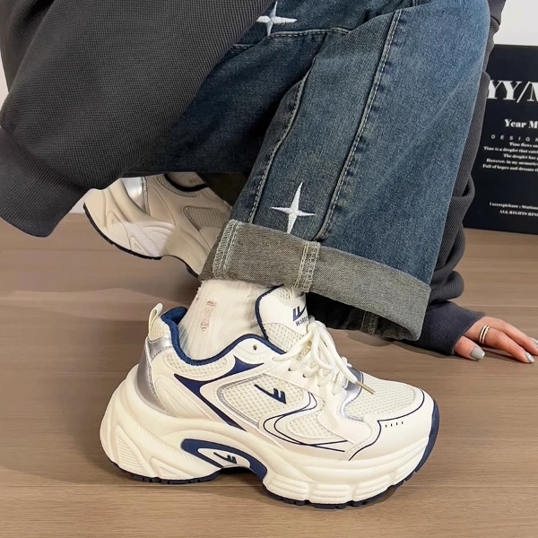 回力鞋子女鞋2025新款春季原创百搭老爹鞋透气轻便厚底休闲运动鞋