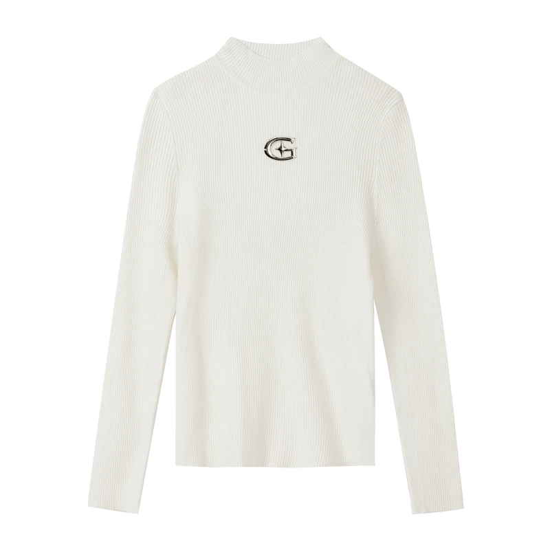 【诗语推荐】通勤百搭针织衫半高领修身打底衫上衣X10AZS8528