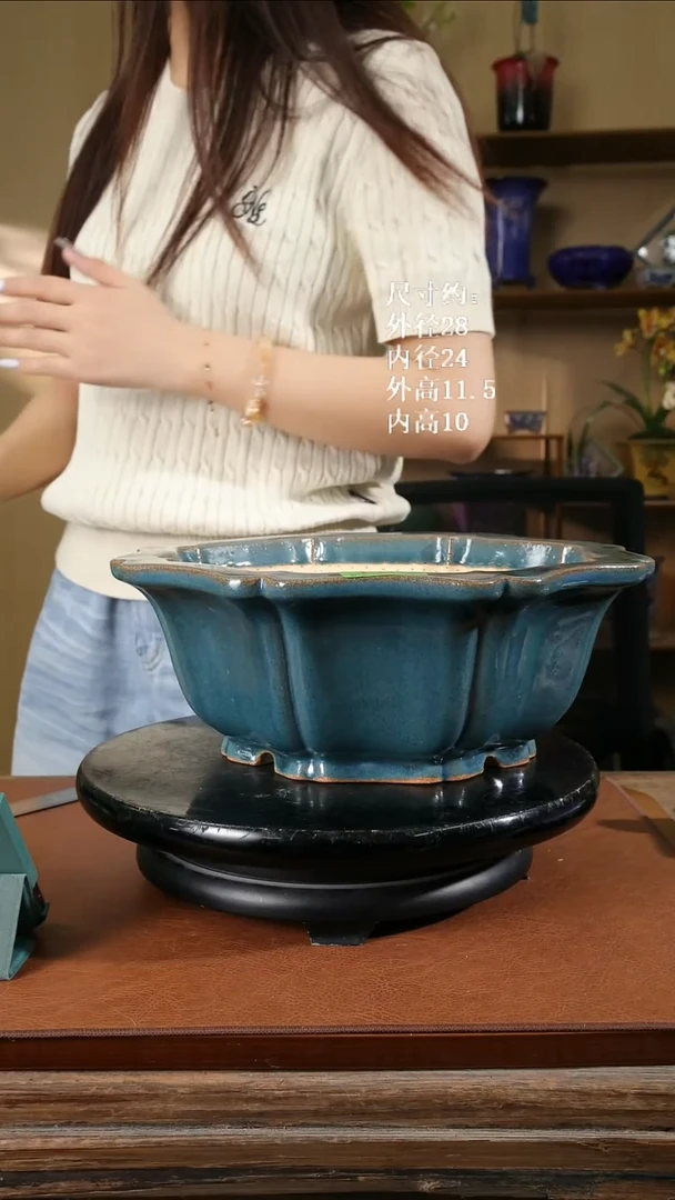 11寸花瓣盆  349