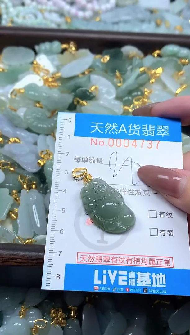 颈饰未镶嵌翡翠净货挂件-4737