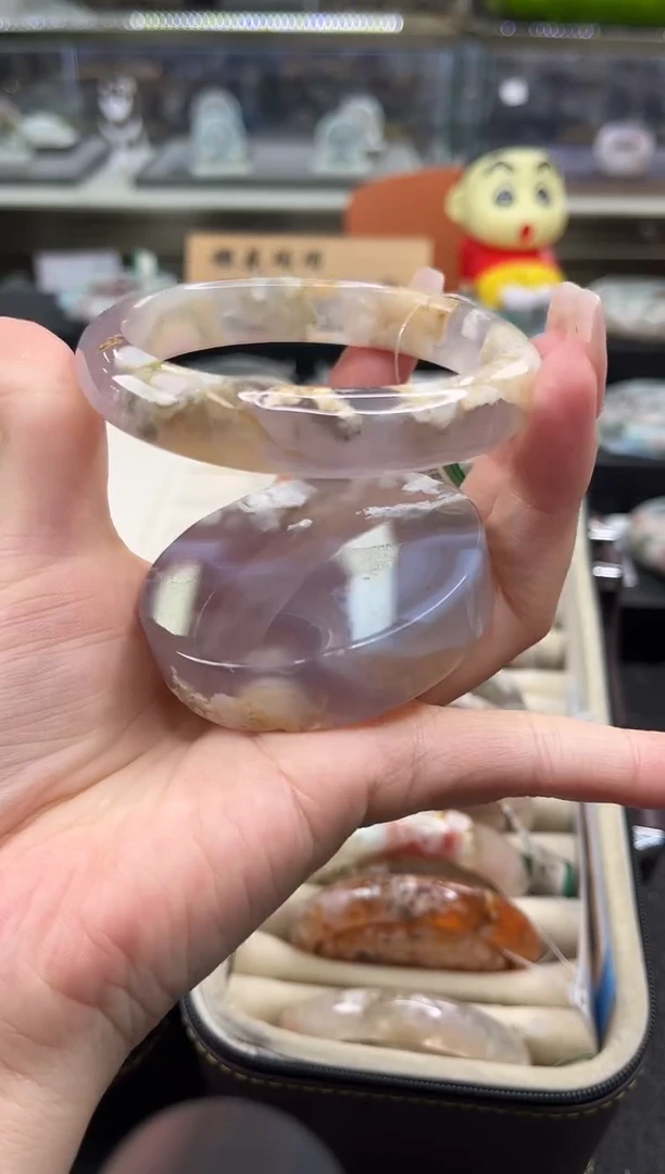 未镶嵌手镯石英质玉尘*丷圈口（赠品镯心）