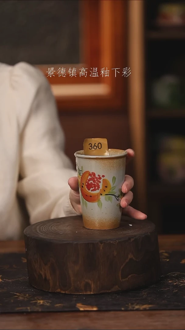 陶瓷景德镇高温釉下手绘陶瓷@L360@