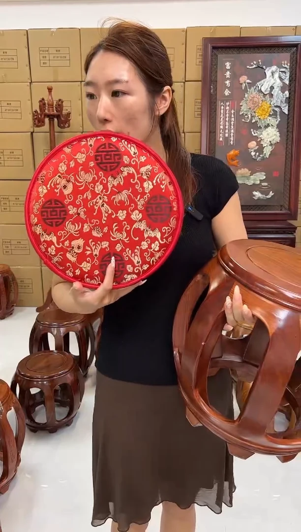 花梨木类家具鼓凳坐垫
