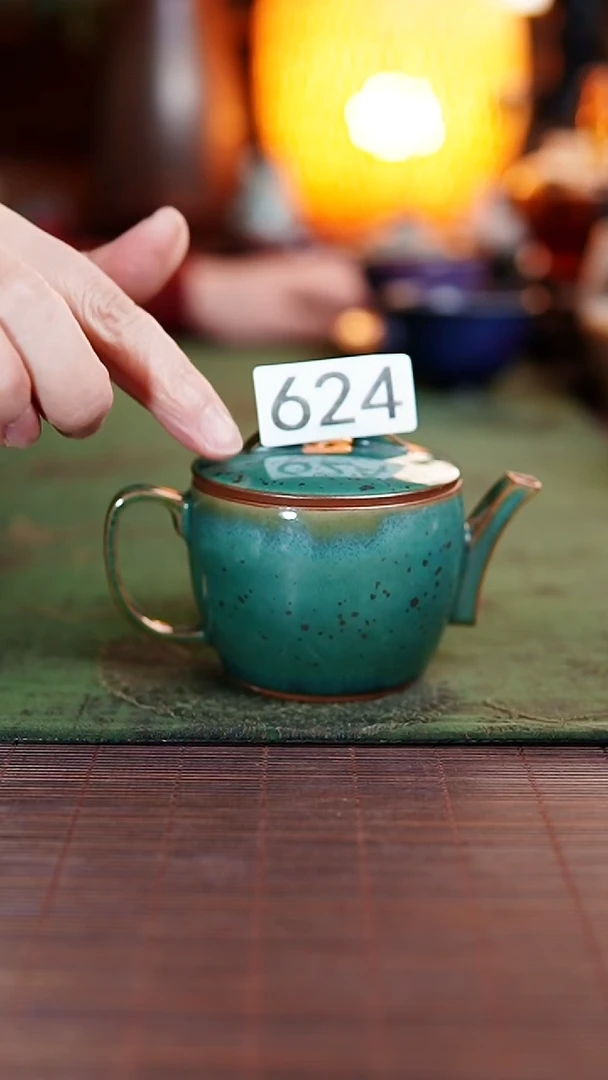 624汉瓦壶 松石绿 大贤窑原创釉150ml