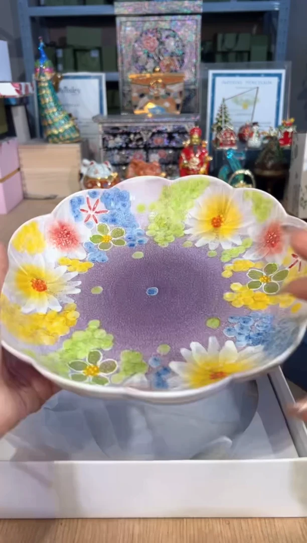 【闪购商品】杯31虹月窑深盘（紫）