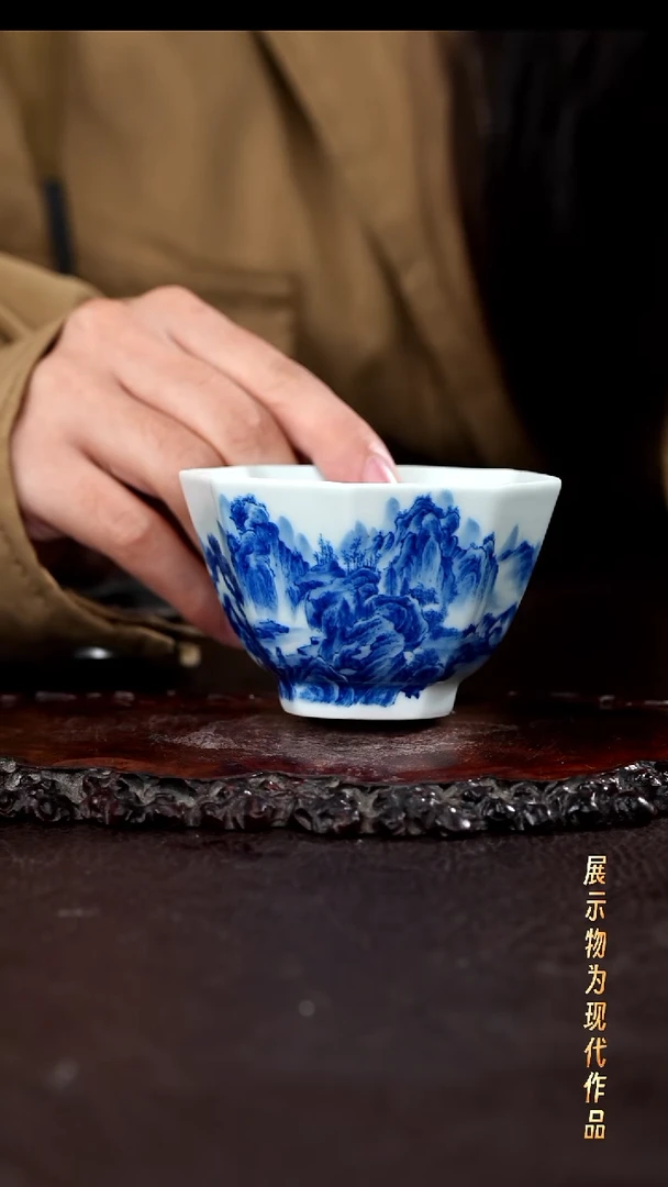 杯子瓷景德镇全手工手绘瓷器！