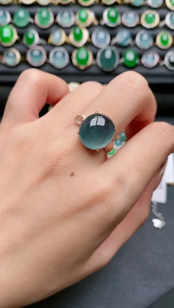 【闪购商品】翡翠戒指银S925镶嵌111111