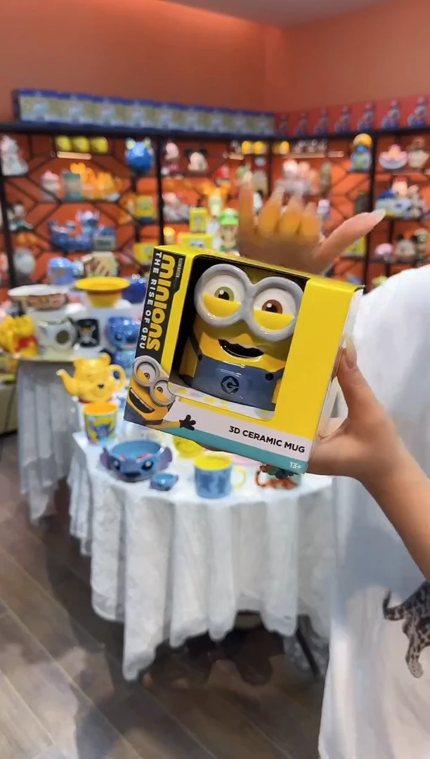 瓷片@@小黄人鲍勃陶瓷水杯