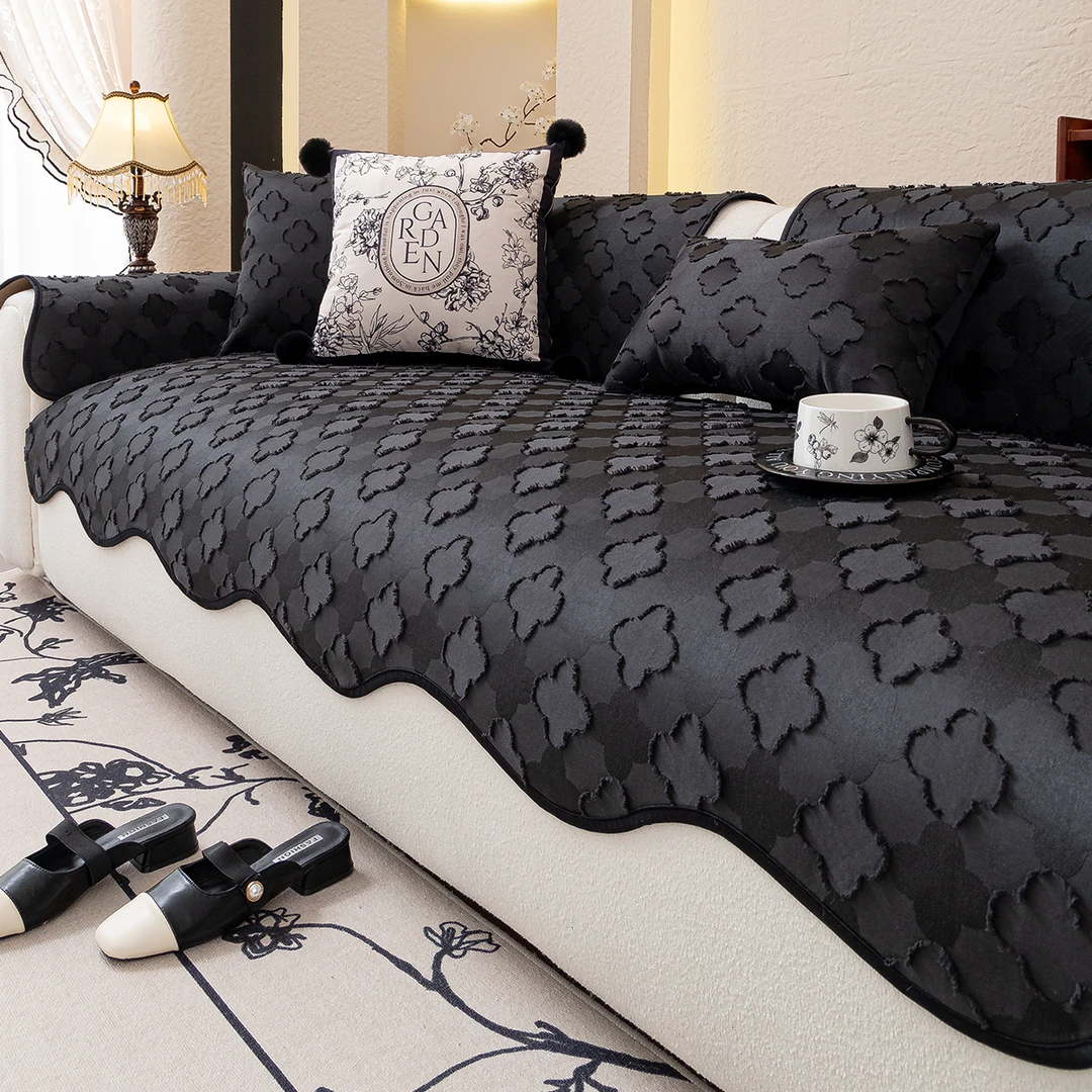 【软糯丝滑-高级款】 夏季四季都可用防滑耐磨沙发坐垫子套罩盖巾布