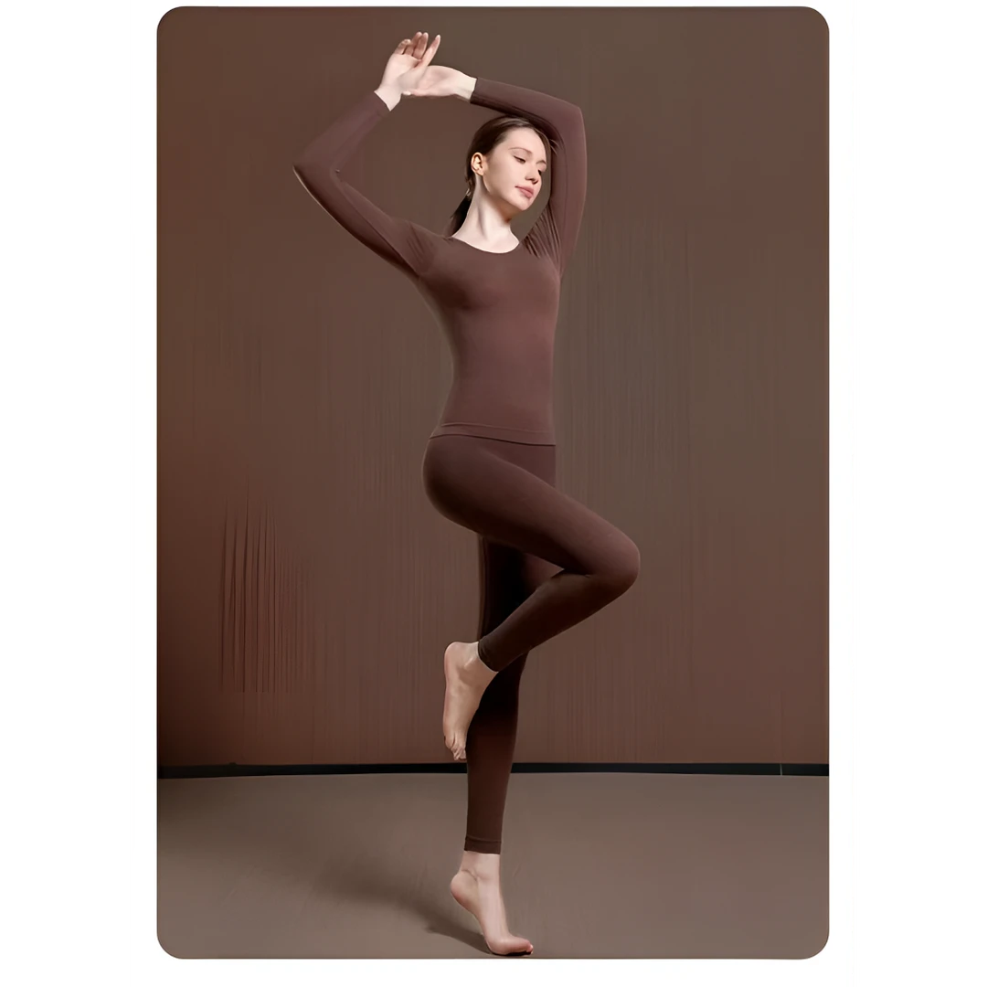 6606修容塑形紧身无痕冬季长袖保暖套装