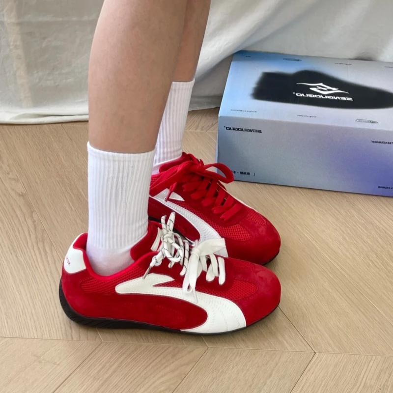 2025夏季新款男女时尚ins潮休闲鞋网面透气运动鞋平底情侣款单鞋