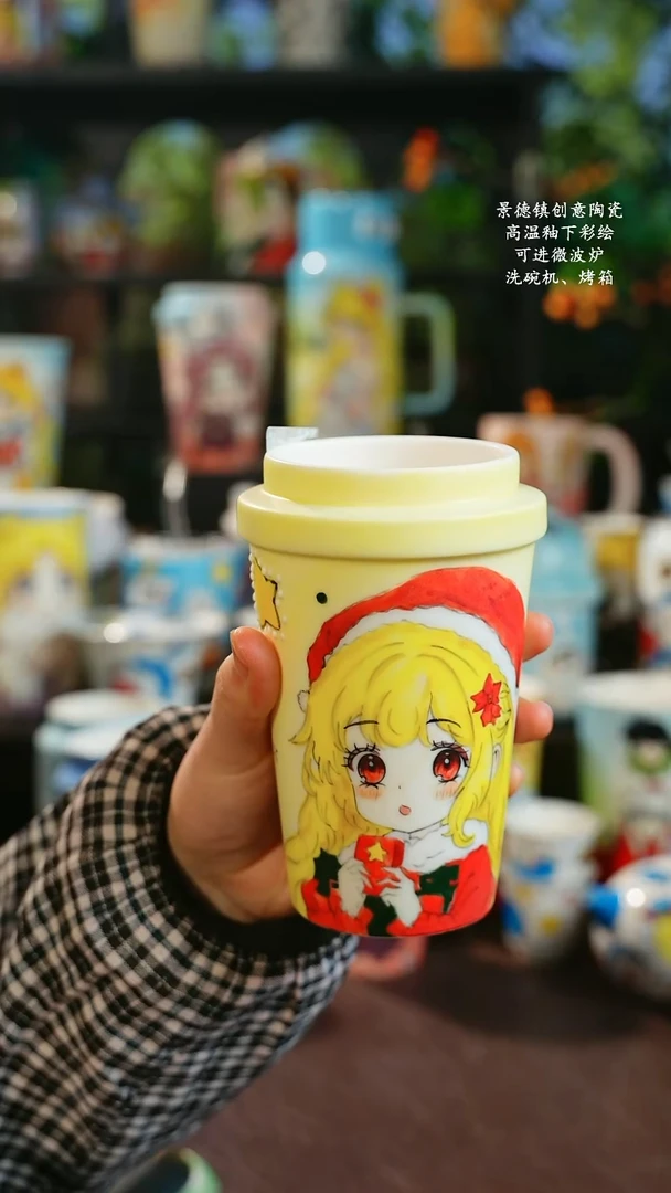 景德镇高温釉下彩原创手绘陶瓷426