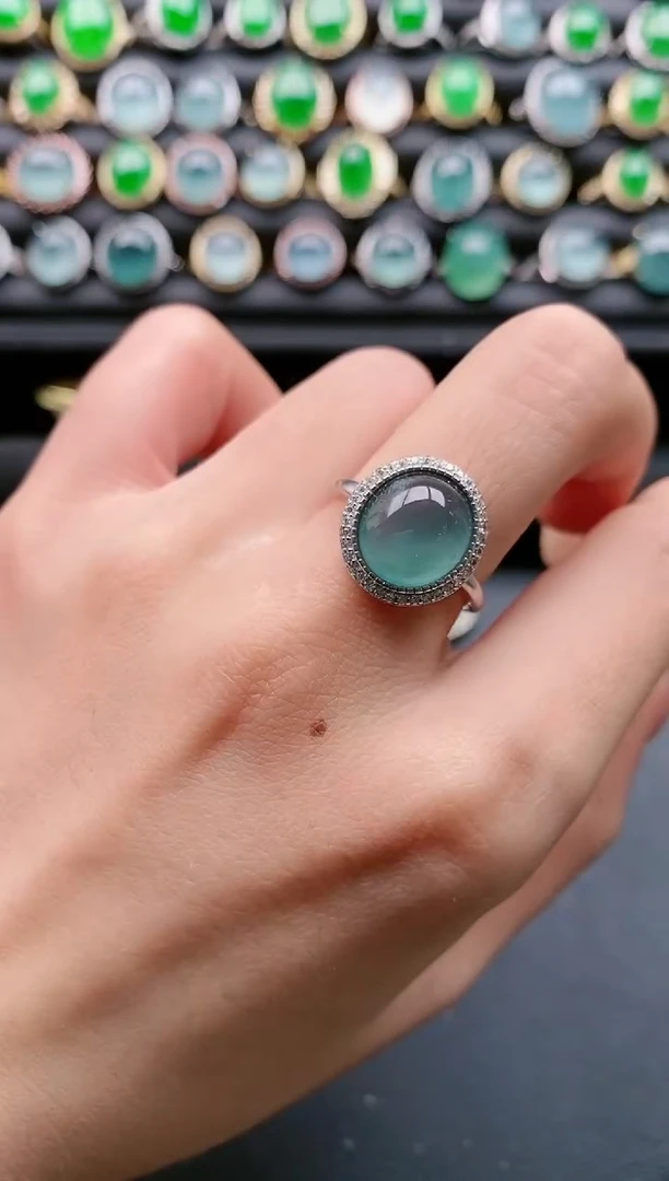 【闪购商品】翡翠戒指银S925镶嵌111111