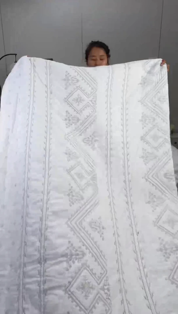 棉纯棉白金丝罗线格230*250单床盖