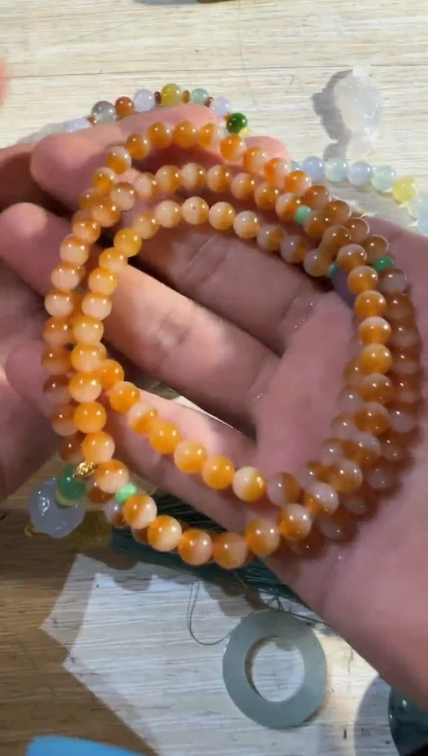未镶嵌定制翡翠翡翠珠链