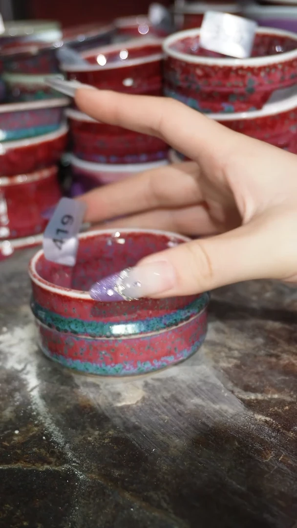 摆件陶精品窑变钧瓷茶器