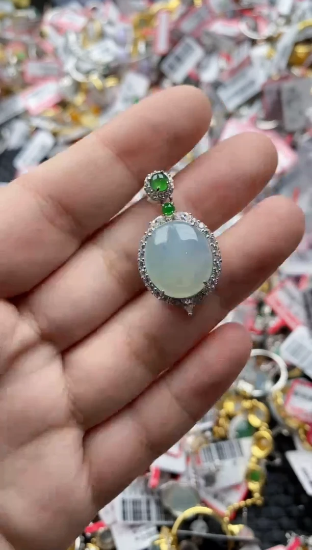【闪购商品】翡翠戒指银S925镶嵌222222---2