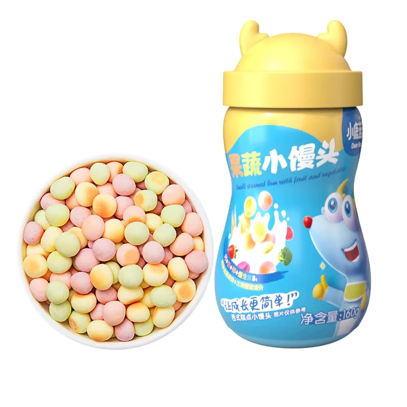 小鹿蓝蓝 果蔬小馒头160g（19.9包邮）解馋零食