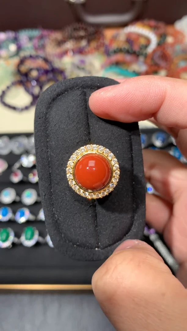 未镶嵌南红玛瑙戒指Y14【多样性发其一】