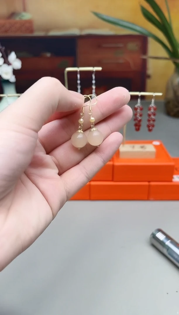 未镶嵌耳钉玛瑙/玉髓218