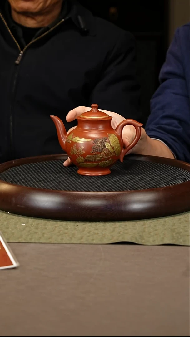 茶壶紫砂6 顾顺芝 明代红泥 高执壶440cc
