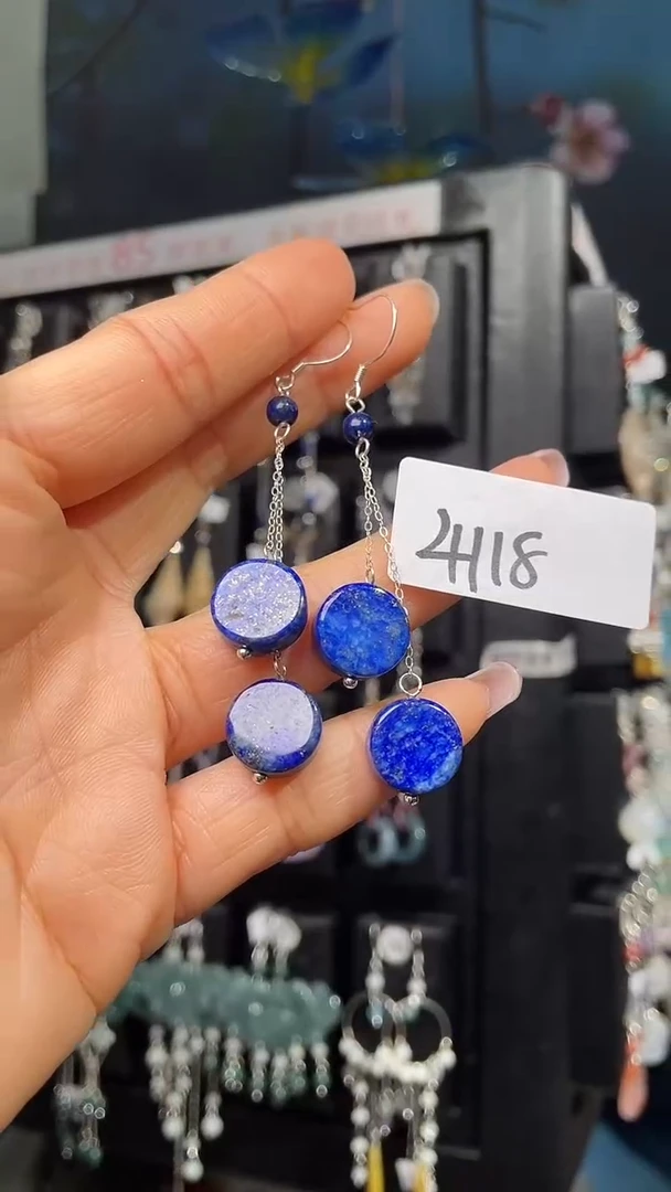 未镶嵌青金石耳饰喜欢拍