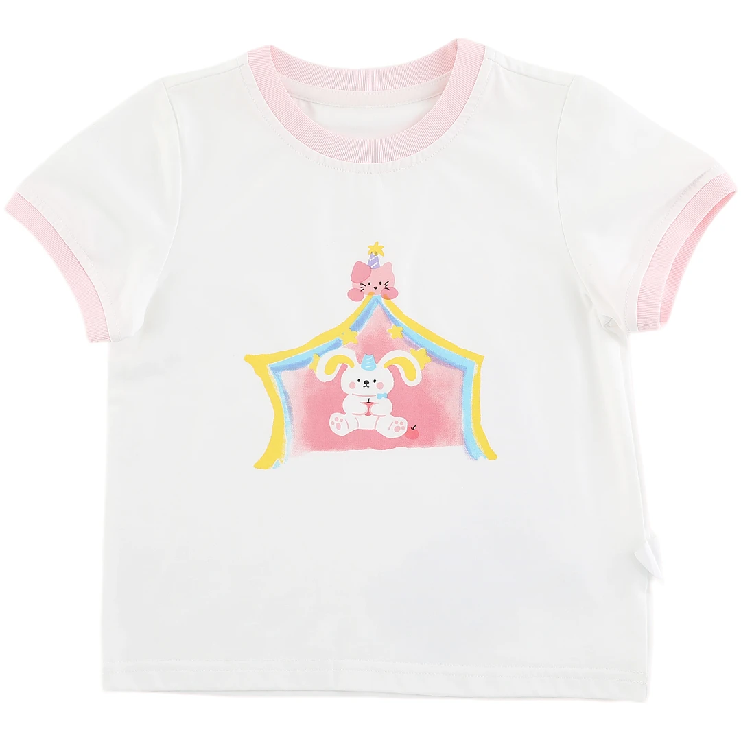 【7A抗菌马戏团】设计师款纯棉短袖T恤35221035