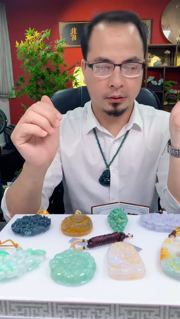 定制翡翠未镶嵌1101jj-毛货挂件42
