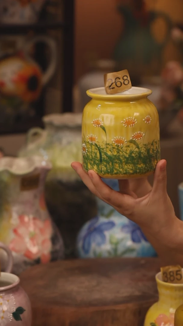 陶瓷268景德镇设计师手作花器摆件侘寂风