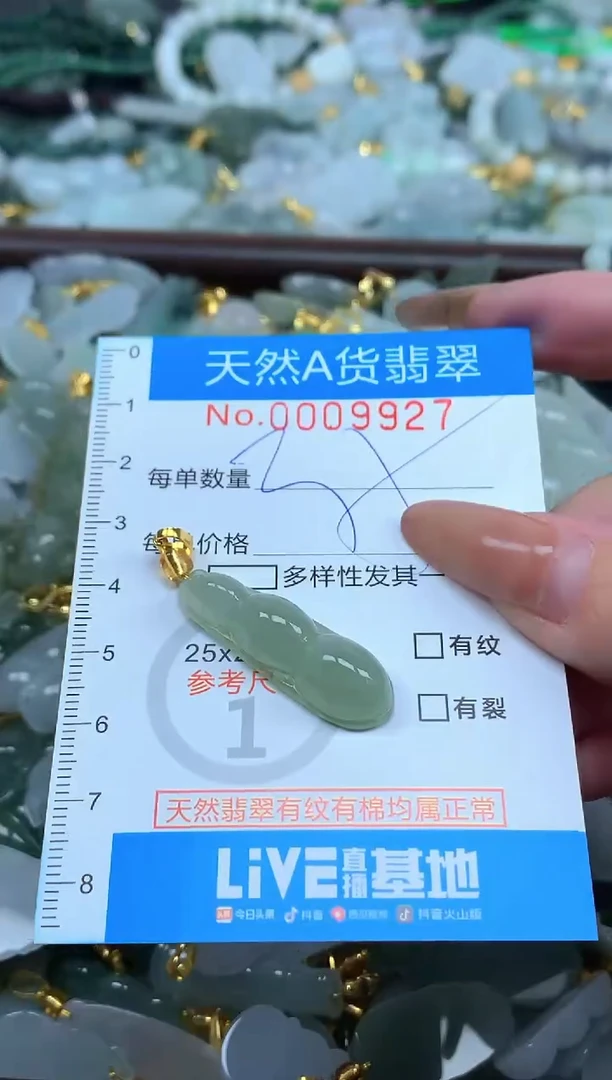 颈饰未镶嵌翡翠净货挂件-9927