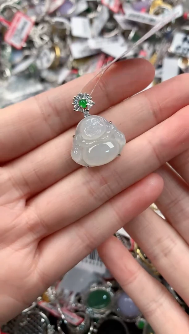 银S925镶嵌戒指翡翠555----9