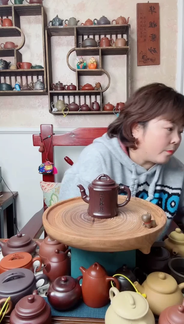 茶杯紫砂独**待竹鼎   底槽清高温烧230CC
