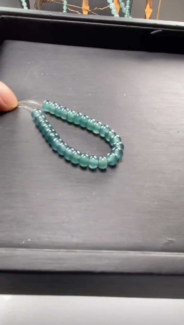 【闪购商品】翡翠手串未镶嵌算盘珠深色