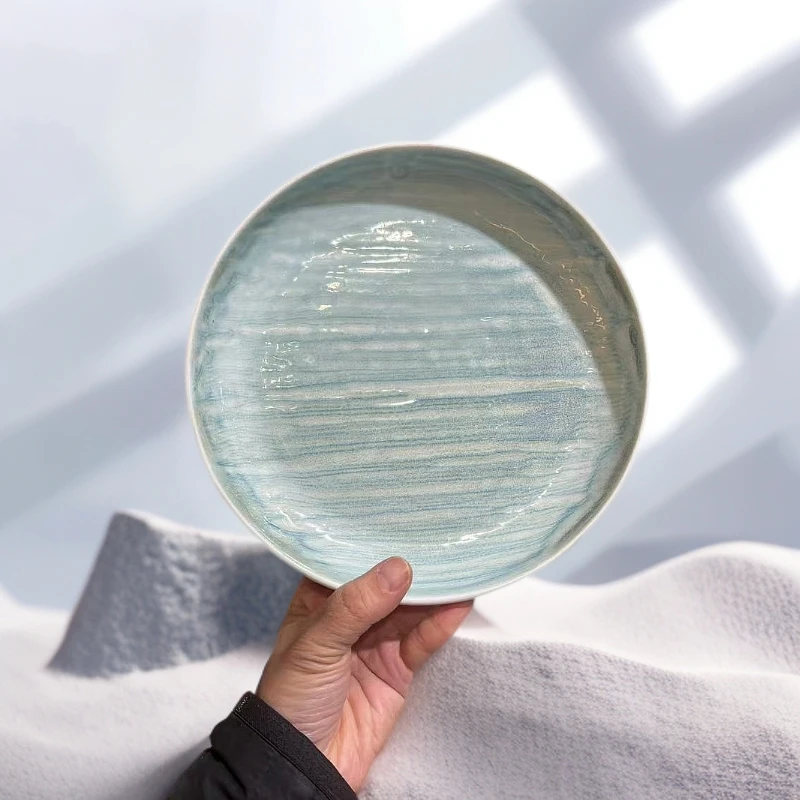 美辰达星空窑变釉系列碗盘子7.75寸圆形汤盘B19033