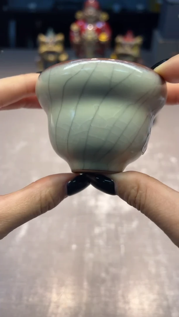 【闪购商品】金新平 哥窑 葫芦杯A款