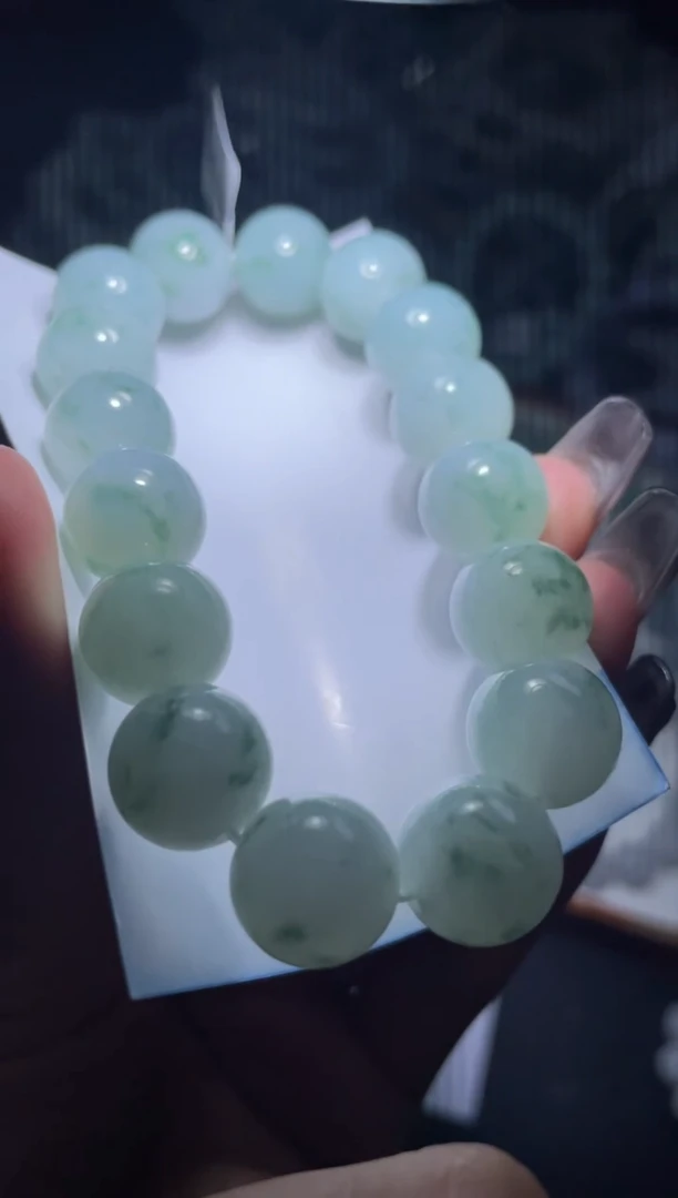 定制翡翠未镶嵌天然缅甸A货翡翠手串20