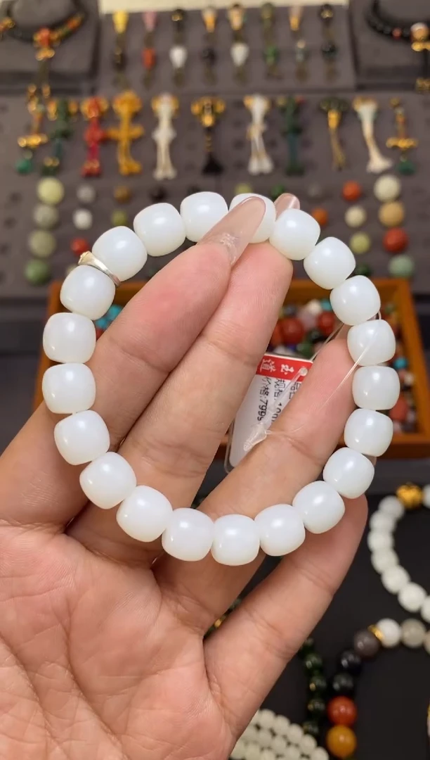 未镶嵌和田玉挂件匿**友10mm金山老型手串