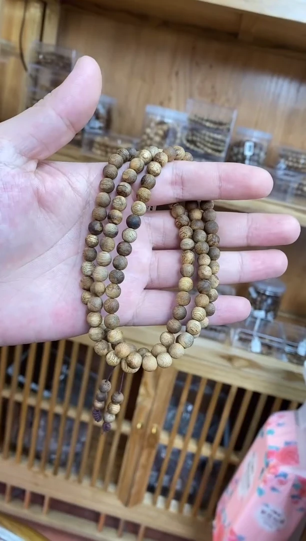 沉香手串斯里兰卡圆珠长串0.7多样性发其一