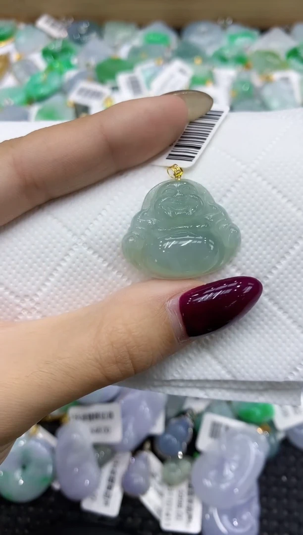 翡翠18K金镶嵌颈饰111111111111